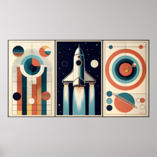 Åldersgräns för mittårsålder Art Galaxy Navigation Poster