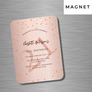 Åldersinbjudan till lyxmärket ro i guld på födelse magnet