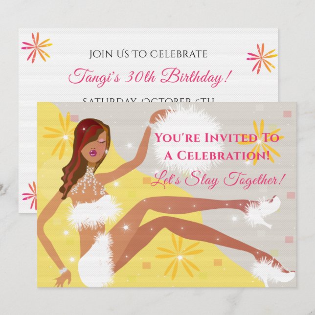 Åldersinbjudningar till firande av födelsedagstid inbjudningar (Fram/baksida)