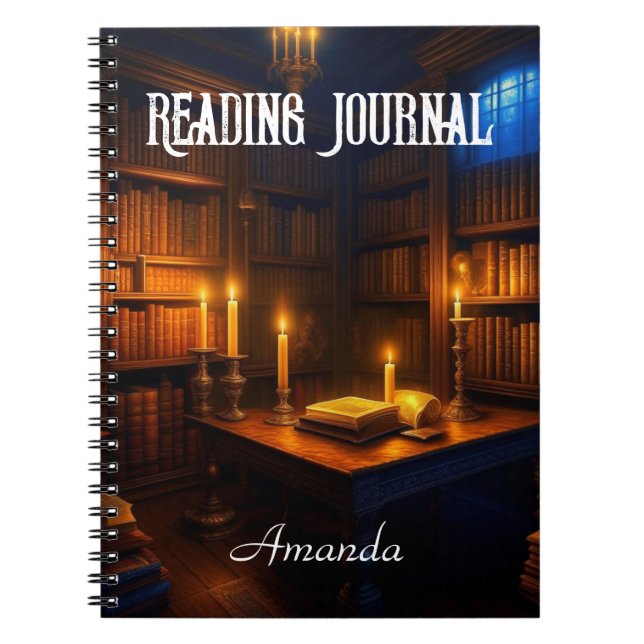 Ålderskänsla i Bibliotek mörk Anteckningsbok (Framsidan)