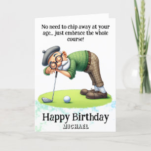 *~* Åldersledande AP94 Golfer Birthday Card Tack Kort