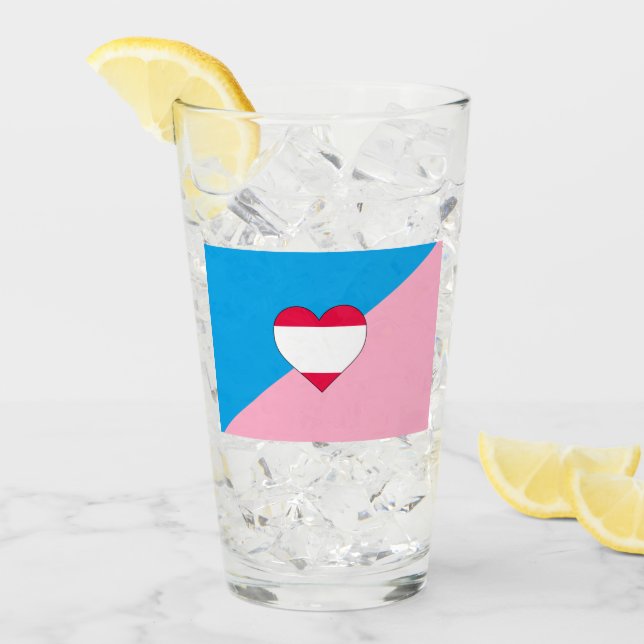 Ålderslek Pride Flagga Glaskopp (Framsida Ice)