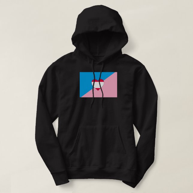 Ålderslek Pride Flagga Hoodie (Design framsida)
