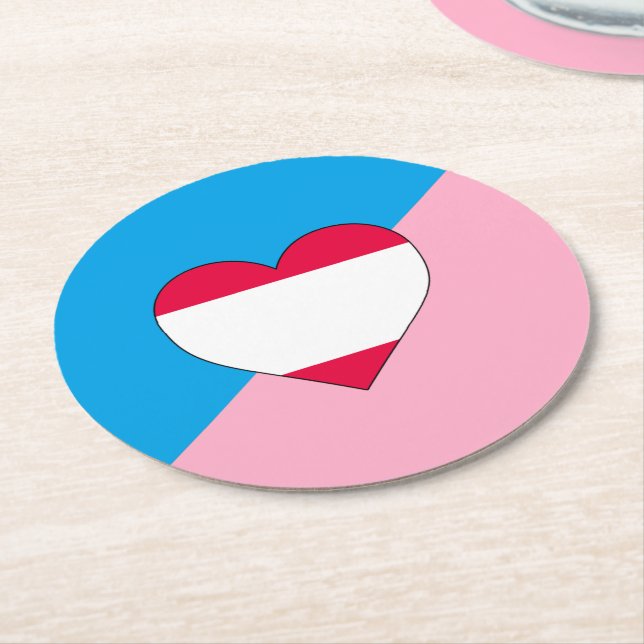 Ålderslek Pride Flagga Underlägg Papper Rund (Vinklad)