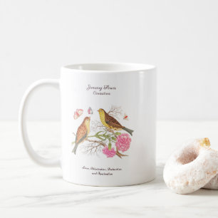 Åldersmånad Flower Birthday Gift Kaffemugg