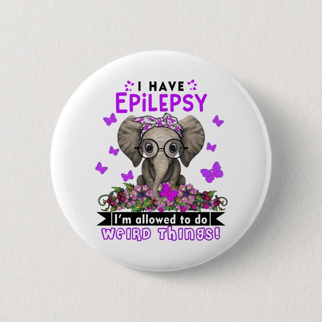 Åldersmånad för information om epilepsi Ribbon Gif Knapp (Framsida)