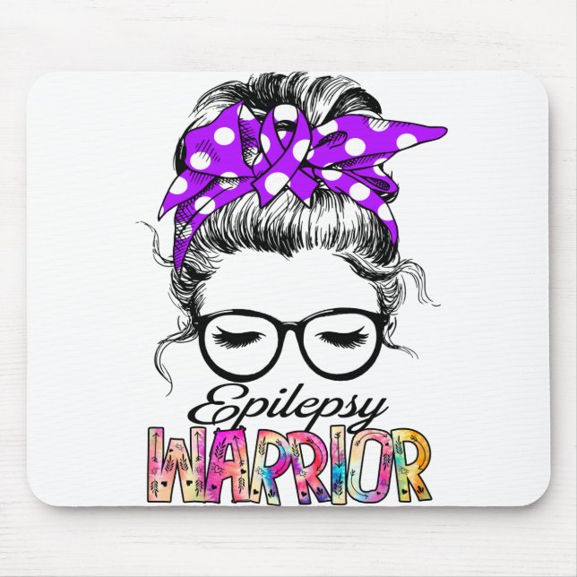 Åldersmånad för information om epilepsi Ribbon Gif Musmatta (Framsidan)