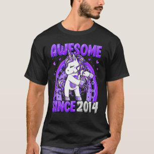 Åldersparv vid Unicorn Flossing 8:e födelsedagsfli T Shirt