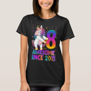 Åldersparv vid Unicorn Flossing 8:e födelsedagsfli T Shirt