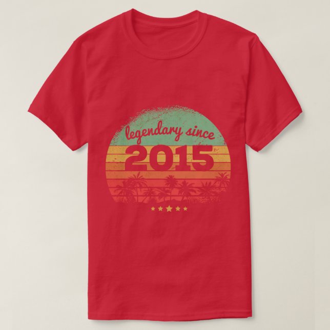 Ålderspresent sedan 2015 8:e födelsedagen1 t shirt (Design framsida)