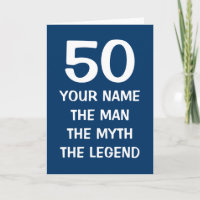 Åldersspecifikt födelsedagskort | Den manliga myte