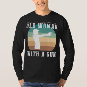 Åldersutlösare-Lycklig: Gamla Mans Gun Skills Slå T Shirt