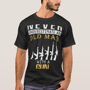 Åldersutlösare-Lycklig: Gamla Mans Gun Skills Slå  T Shirt