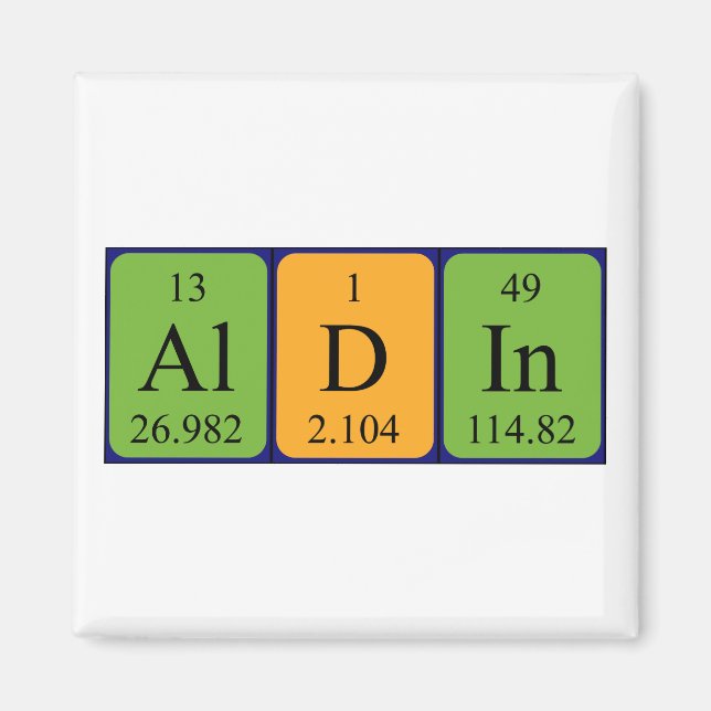 Aldin Periodisk magnet bord namn (Framsidan)