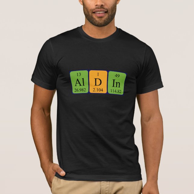 Aldin Periodiska skjorta bord namn Tee Shirt (Framsida)