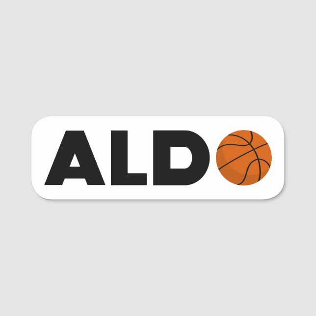 Aldo Basketball Namnbricka (Framsida)