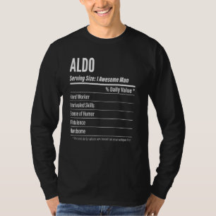 Aldo betjänar Storleka kalorier för näringsvärdesd T Shirt