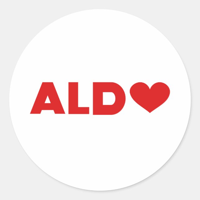 Aldo Kärlek Runt Klistermärke (Framsida)