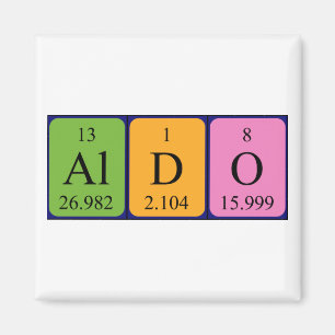 Aldo Periodisk magnet bord namn