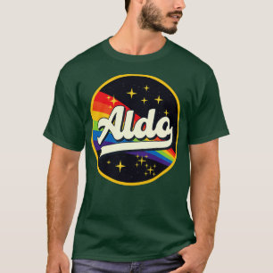 Aldo Rainbow i Space Vintage Stil T Shirt
