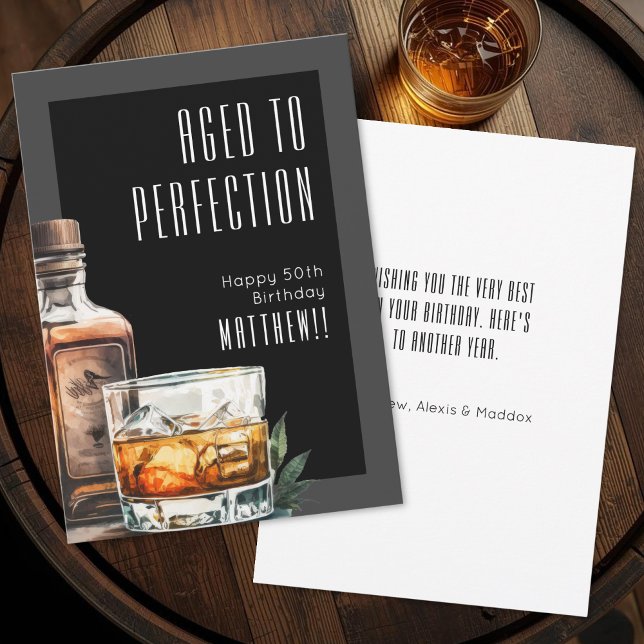 Åldrad till perfektion födelsedag kort (Aged To Perfection Birthday Card)