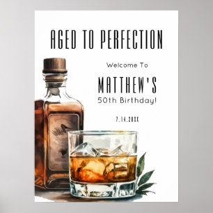 Åldrad till perfektion födelsedagsfest poster