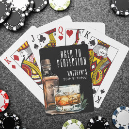 Åldrad till perfektion Födelsedagswhiskey Casinokort