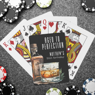 Åldrad till perfektion Födelsedagswhiskey Casinokort