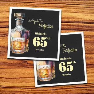 Åldrad till perfektion Mäns 65:e whisky-födelsedag Pappersservett