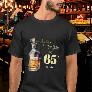 Åldrad till perfektion Mäns 65:e whisky-födelsedag T Shirt