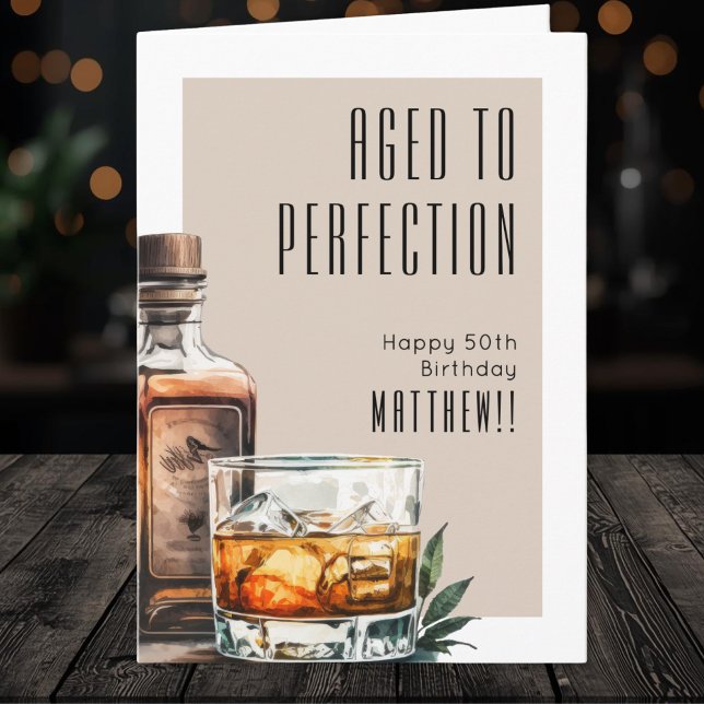 Åldrad till perfektion Mäns födelsedag Kort (Aged To Perfection Men's Birthday Card)