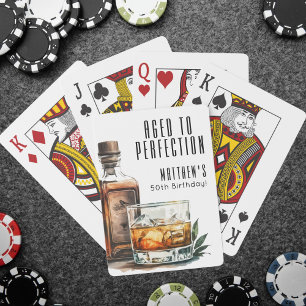 Åldrad till perfektion Mäns födelsedags whisky Casinokort