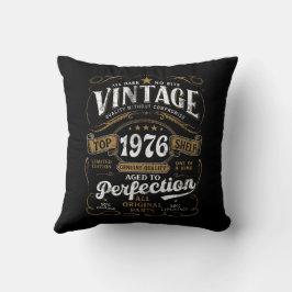 Åldrad till perfektion Vintage 1976 Födelsedag 50- Kudde