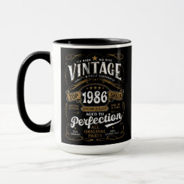 Åldrad till Perfektion Vintage 1986 Födelsedag 40- Mugg