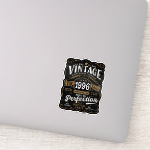 Åldrad till perfektion Vintage 1996 Födelsedag 30- Klistermärken