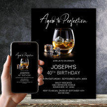 Åldrad till Perfektion Whiskeyglas 40-årsdag