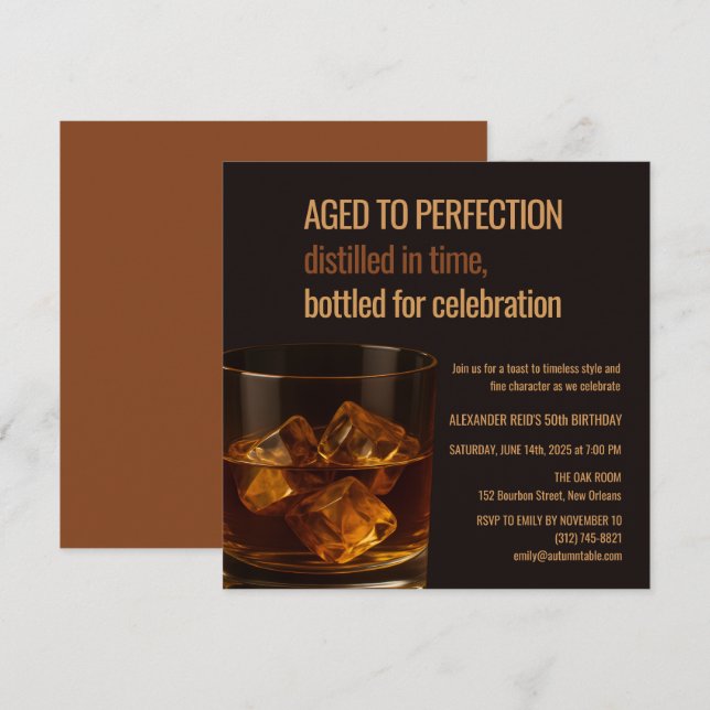 Åldrad till Perfektion | Whisky Födelsedag (Fram/baksida)