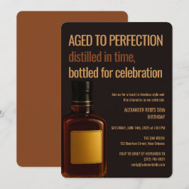 Åldrad till Perfektion | Whisky Födelsedag Inbjudningar