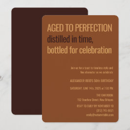 Åldrad till Perfektion | Whisky Födelsedag Inbjudningar