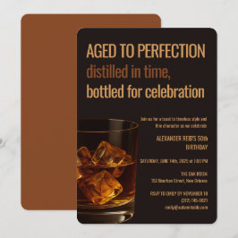 Åldrad till Perfektion | Whisky Födelsedag Inbjudningar