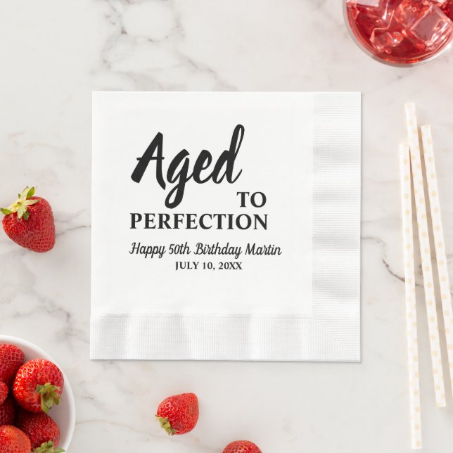 Åldrade till perfektion 50-års födelsedags servett (Insitu)
