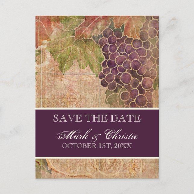 Åldrande druvvinodling Spara datum Postkort Meddelande Vykort (Framsida)