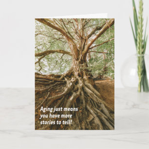 Åldrande Elak Storier för inspirerande födelsedag Kort