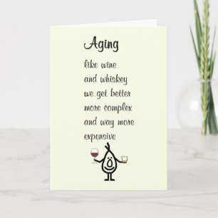 Åldrande Grattis på födelsedagen Dikt Kort