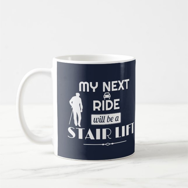 Åldrande humor - hiss kaffemugg (Vänster)