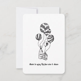 Åldrande som Bra Vin - platta födelsedagskort