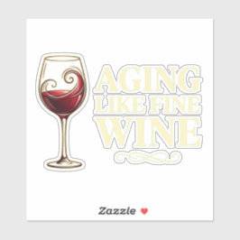 Åldrande som fint vin Rolig firande. Klistermärken