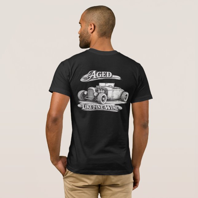 Åldrande Som Fint Vin T Shirt (Hel baksida)