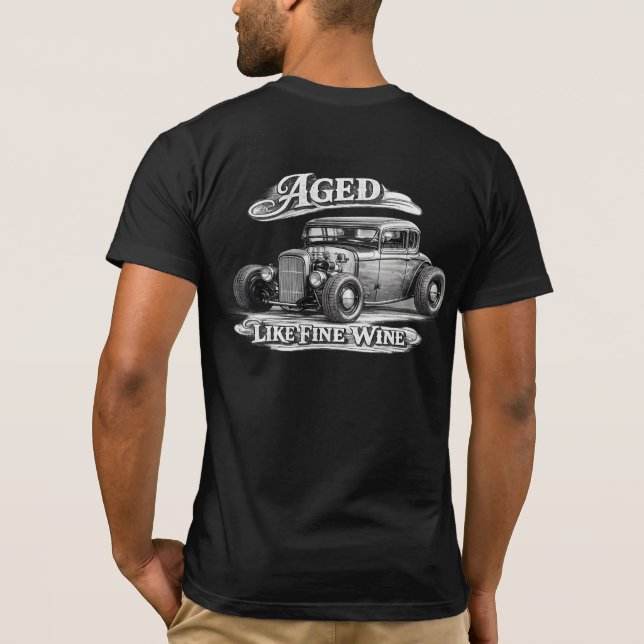 Åldrande Som Fint Vin T Shirt (Baksida)