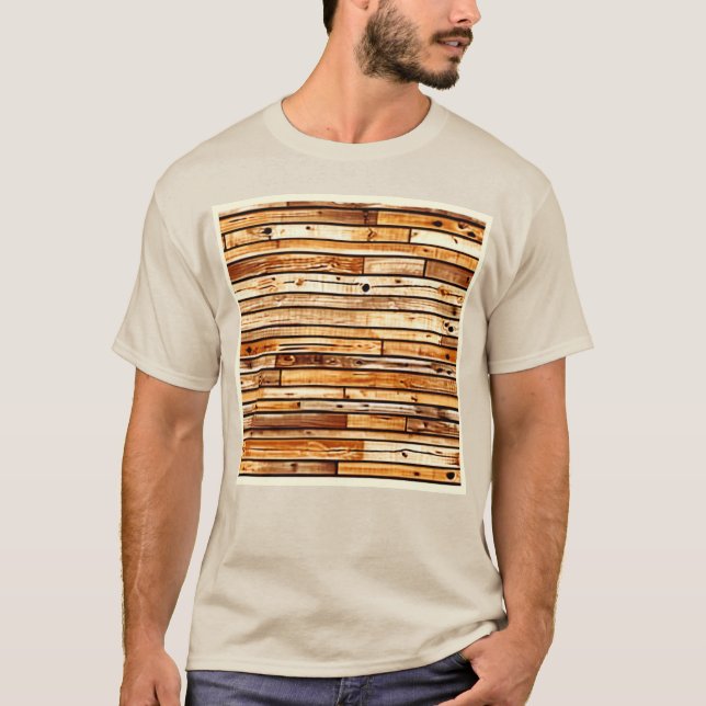 Åldrande Trästruktur Design T Shirt (Framsida)